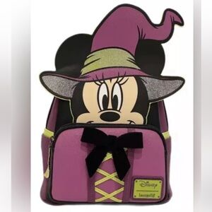 NWT Loungefly Disney Minnie Mouse Halloween witch cosplay backpack